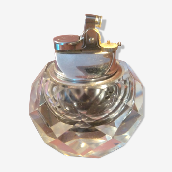 Vintage crystal-faceted lighter circa 1960