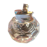 Briquet vintage à facettes en cristal vers 1960