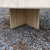 Set of 3 travertine trundle coffee tables from the 70s