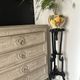 Napoleon III stool in blackened carved wood, 19th century