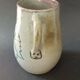 Stoneware pitcher from Alsace, incised decoration of vine by Louis Buecher 1986.
