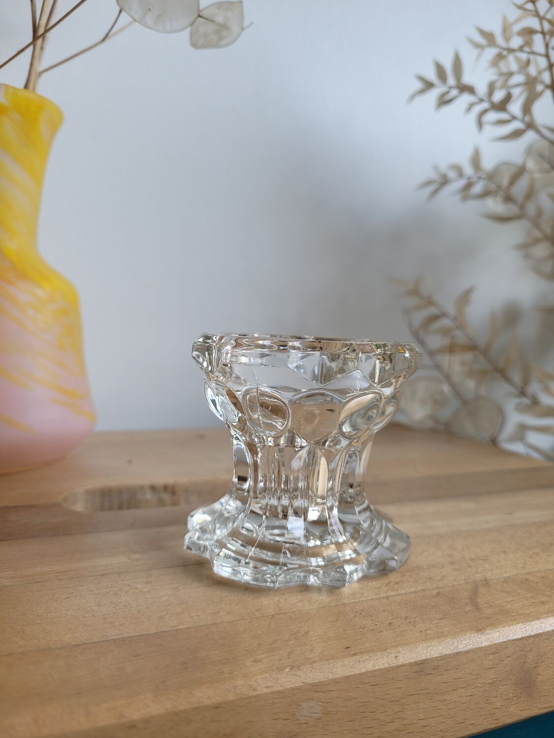 Reims high glass candle holder