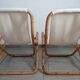 Pair of folding bamboo and brass deck chairs, Italy, 1960s.