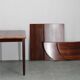 1960s Danish extendable palisander dining table, 4 leaves, restored