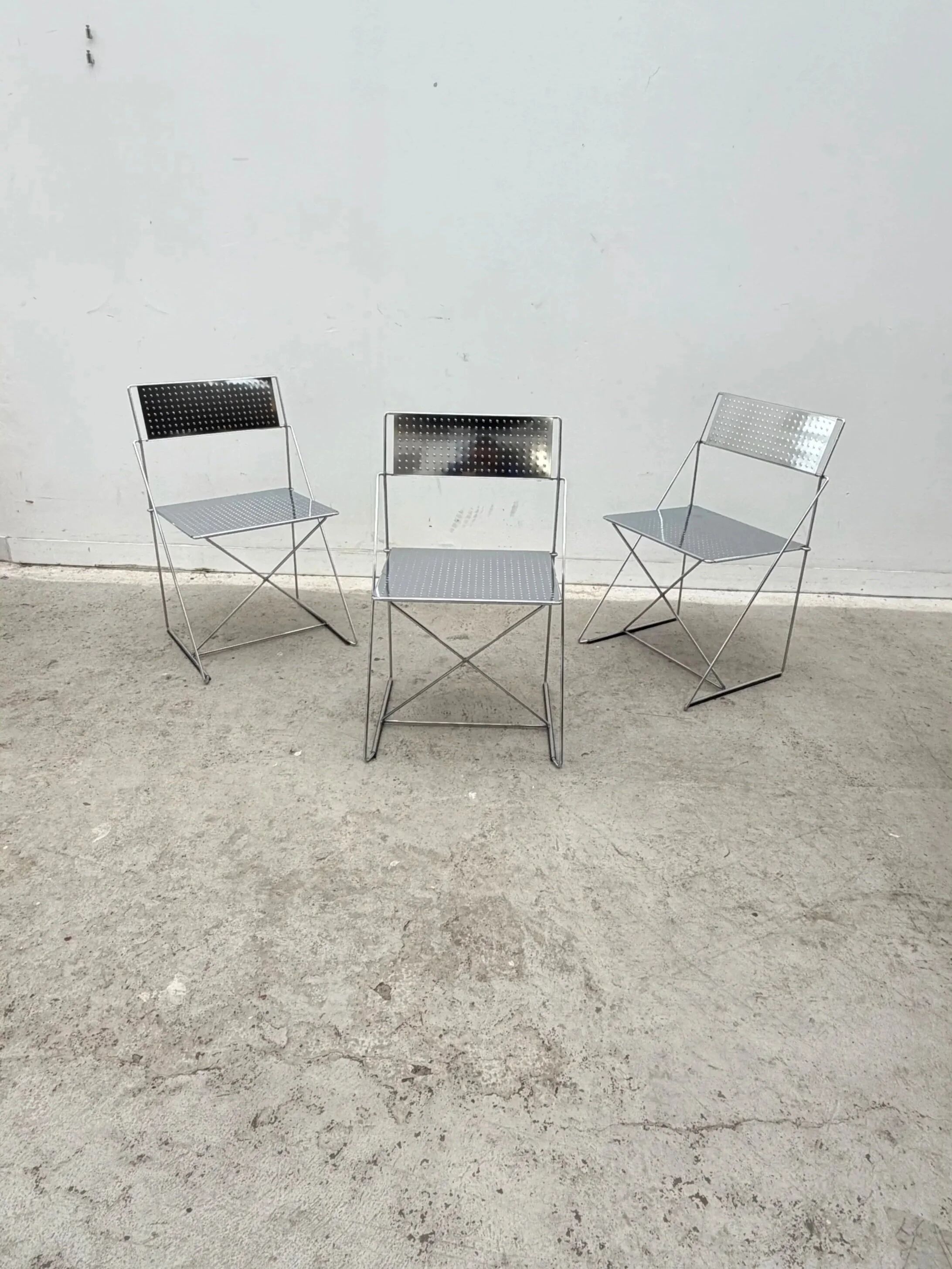 Nuova X Line chair for Magis in chrome, Italy 1980