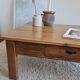 Vintage rectangular wooden coffee table