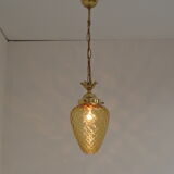 Suspension en verre art déco années 1930