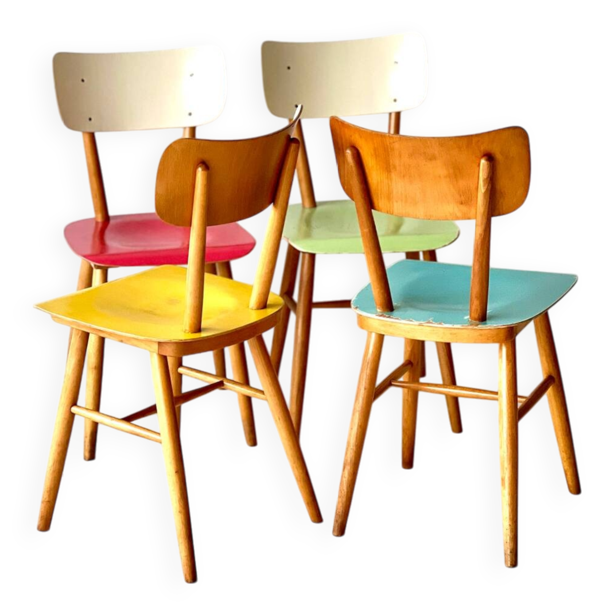 Chaises de salle à manger de Ton, années 1950.