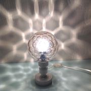 Bedside lamp globe in tinted glass / vintage 60s-70s