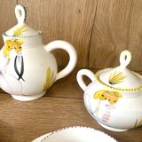 Duo tea or coffee service by the Cerenne workshop in Vallauris, circa 1955