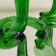 Blown glass cone vases from the 60s