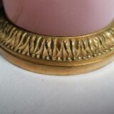 Opaline and gilt bronze lamp with Victorian lampshade