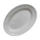 White oval dish in Opaque ironstone from Lunéville, late 19th century