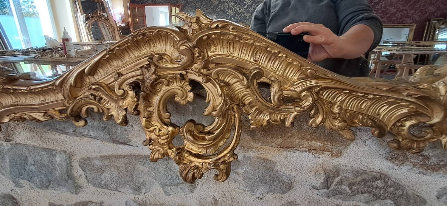 Antique 19th century mirror 143 x 87