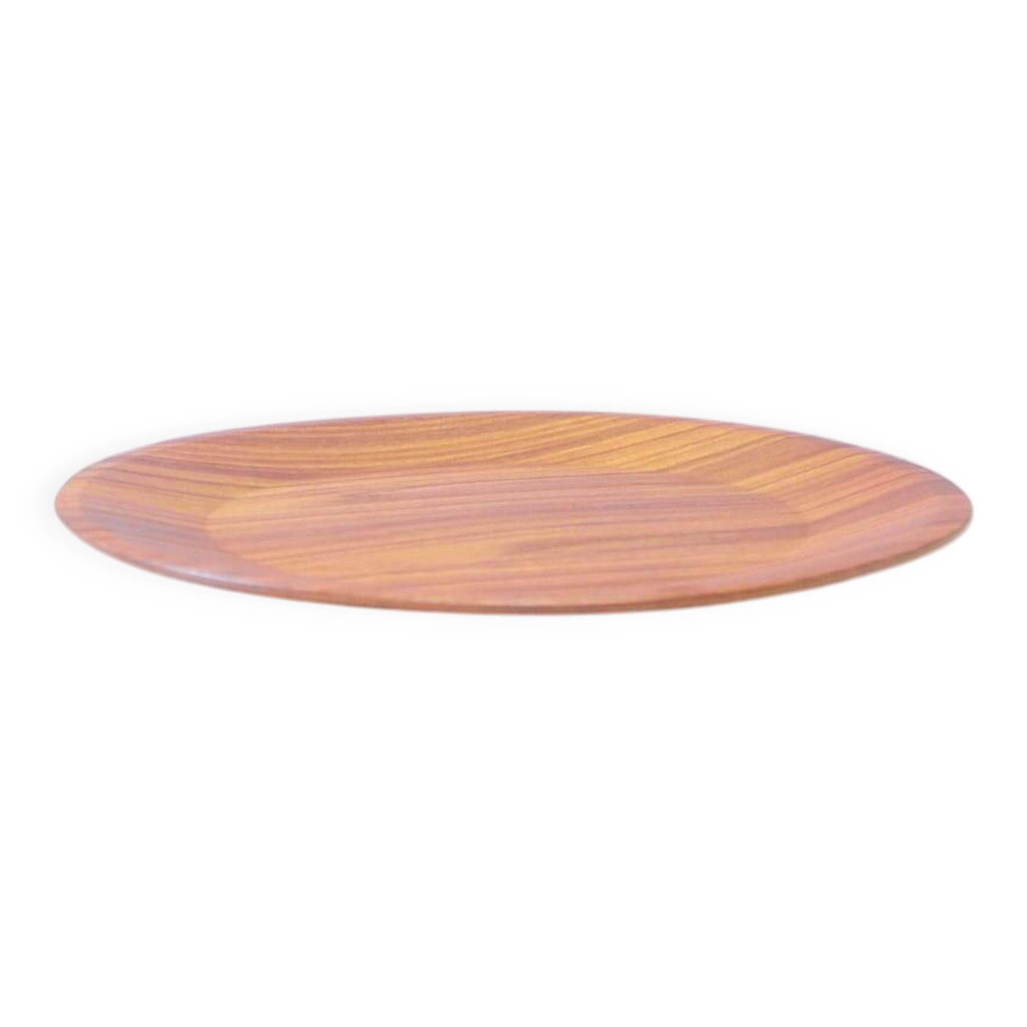 Assiette de service en teck vintage