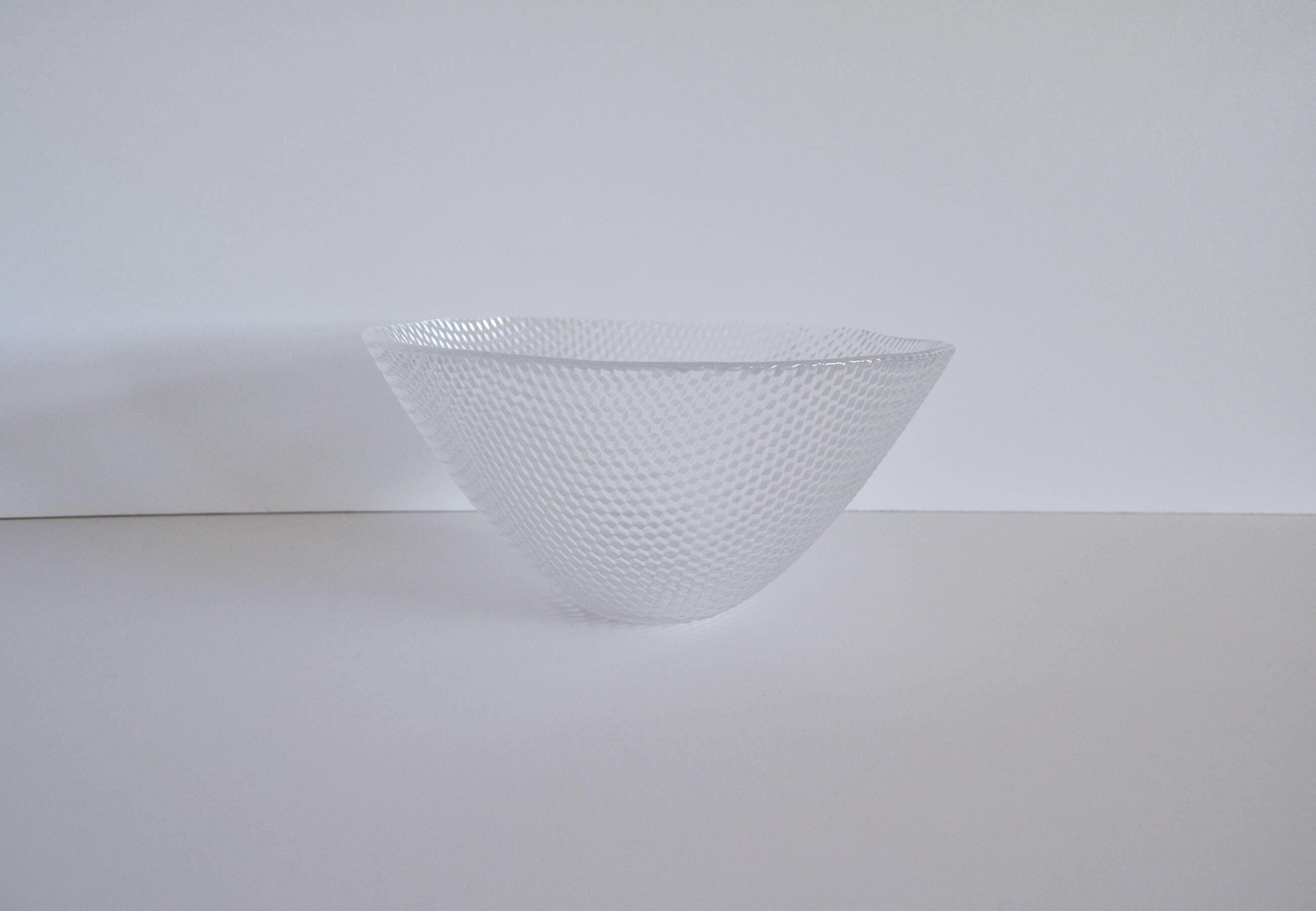 Glass bowl Trigona for Holmegaard, Denmark 1980s