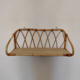 Vintage rattan shelf