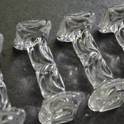 8 cutlery holders made of cut glass
