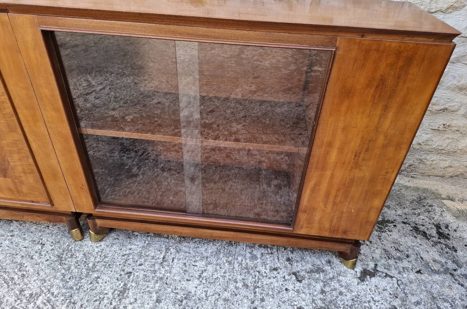 Mahogany glass sideboard, 1950