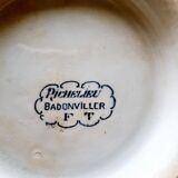 Lot 10 assiettes plates Badonviller modèle Richelieu