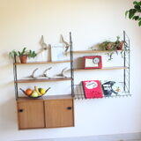 Wall shelves string, caisson and door reviews teak 1960