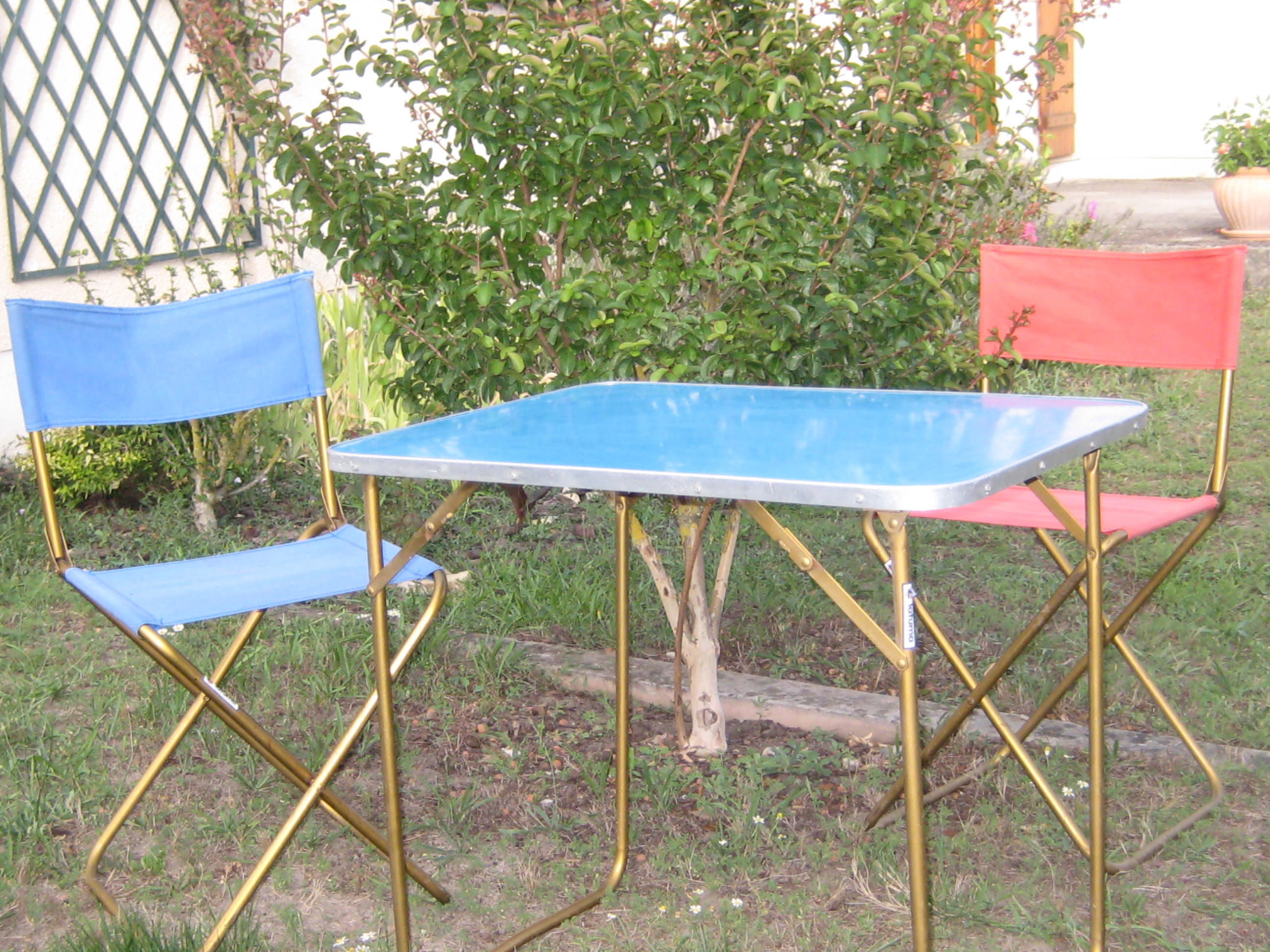 Table et chaises de camping vintage Selency