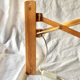 Vintage yellow accordion lamp