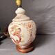 Ancient Dragon Imperial Red Porcelain Lamp Base China 37cm