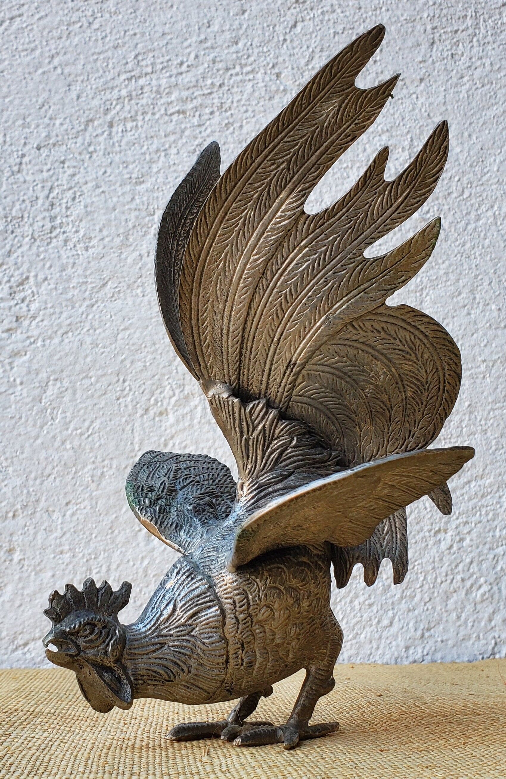 Rooster in metal