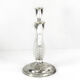 1970s three-point plated candlestick, La Pierre, France