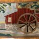 Old American Carpet Hooked handmade 58cm x 90cm 1930s