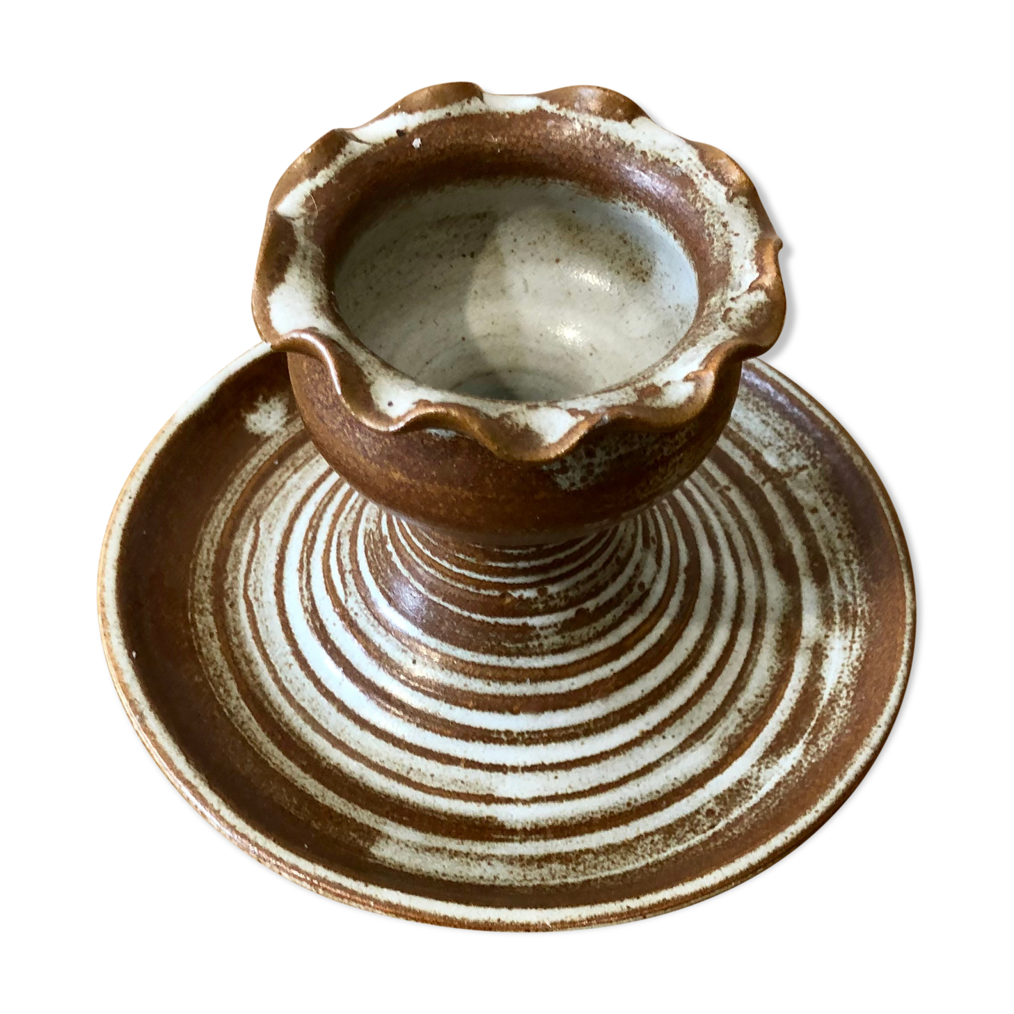 Stoneware candle holder