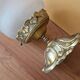Gold metal ceiling light - Cut and satin glass globe - Louis XV style
