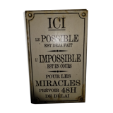 Information plate