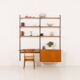 Kai Kristiansen home office shelving unit in teak for FM Mobler, 1960s