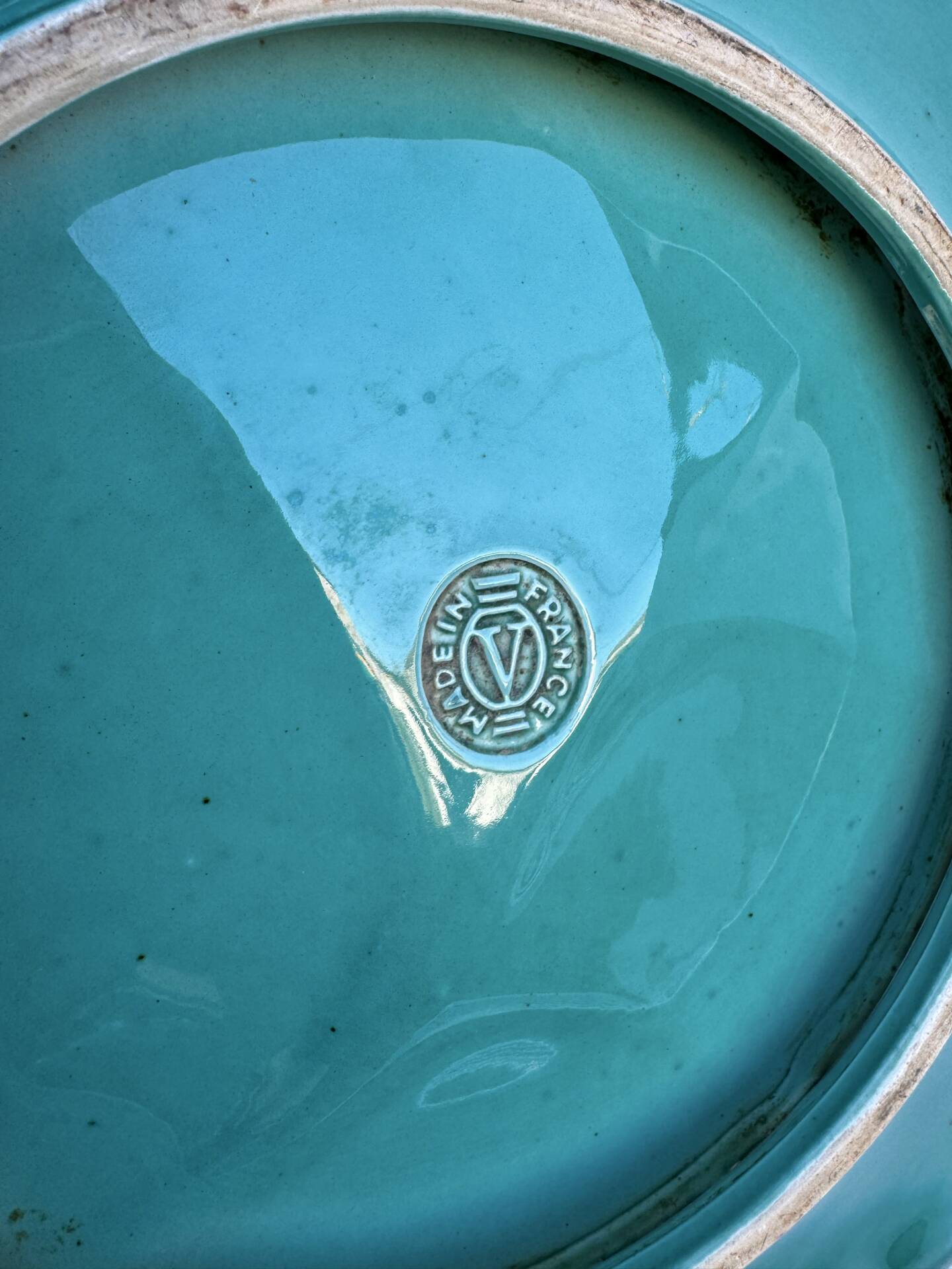 Green plate Verceram 1950s