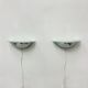 Pair of post modern wall lamps chrome and glass , 1980s