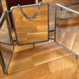 Miroir triptyque barbier verre biseauté sur pied