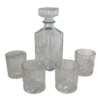 Whisky decanter 900 ml and 4 glasses 230 ml