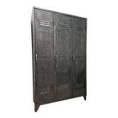 Armoire vestiaire métallique acier métal industriel 1950