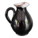 Antique black pitcher with white collar