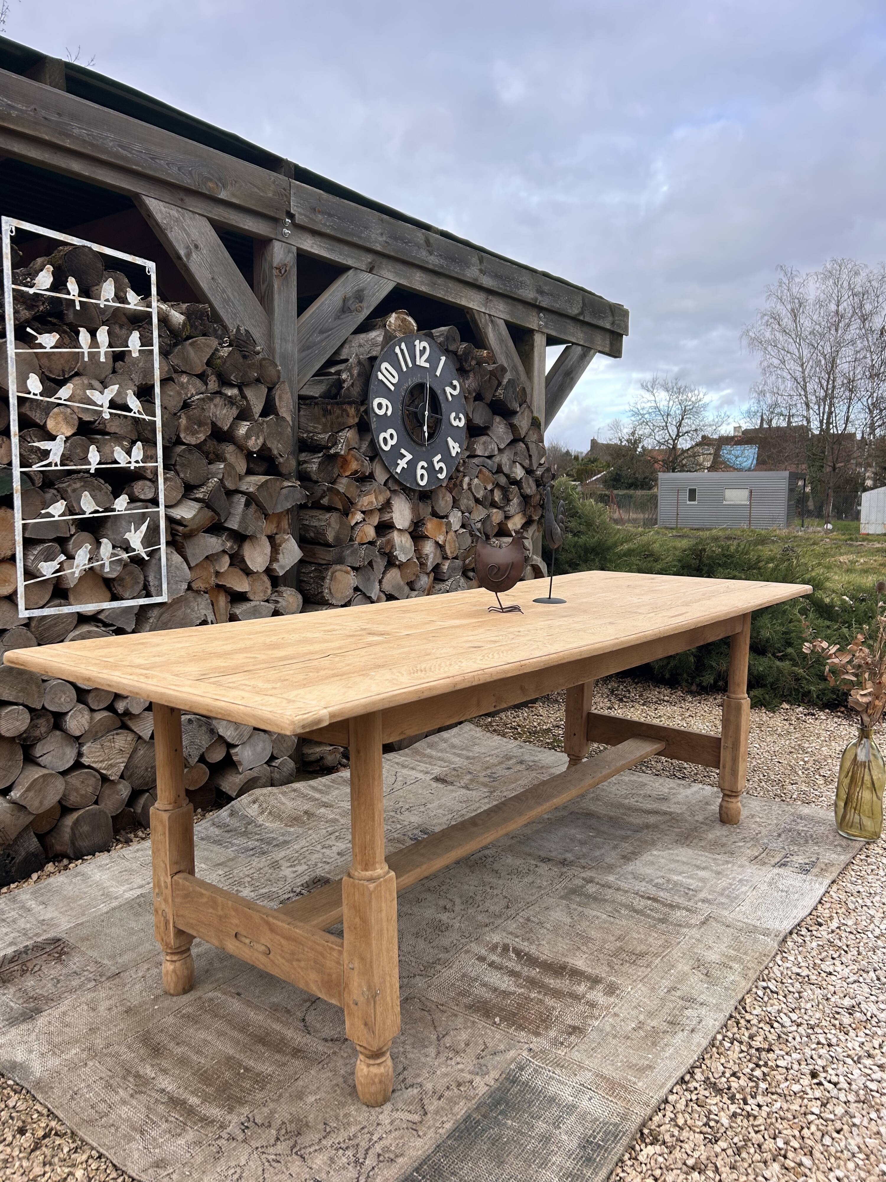 Solid oak farmhouse table 233cm
