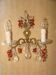 applique bronze et cristal à 2 bras de lumière