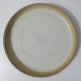 9 assiettes plates en grès vintage