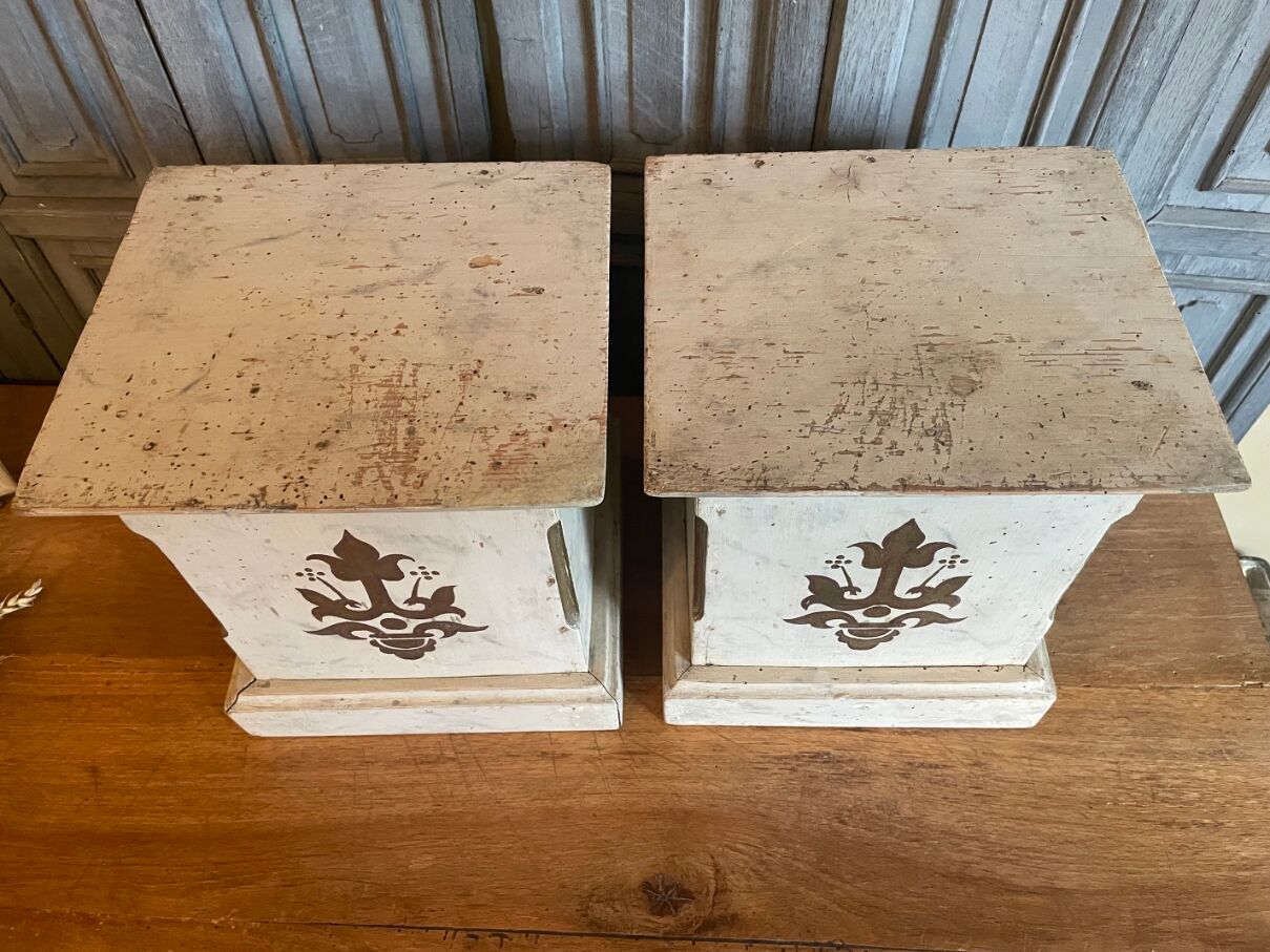2 x French church consoles