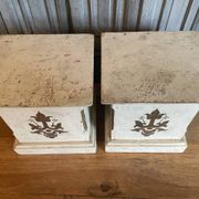 2 x French church consoles