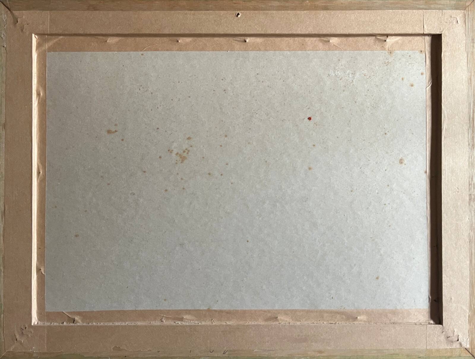 Watercolour painting "Wild Landscape" early 20th century + frame