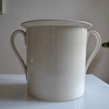 Très gros pot ancien en faïence de Sarreguemines
