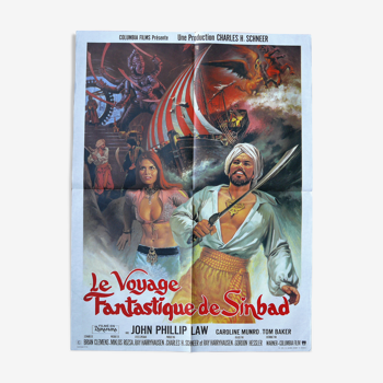 Affiche de cinéma originale "le voyage fantastique de sinbad"