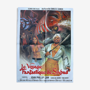 Original movie poster "The FANTASTIC VOYAGE OF SINBAD"